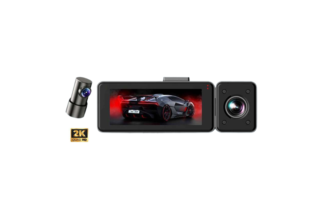 3 EN 1 - GRABA DELANTE, INTERIOR Y DETRÁS DEL VEHÍCULO 2K